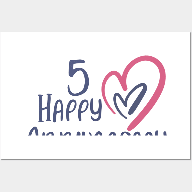 5th anniversary gifts Wall Art by diystore